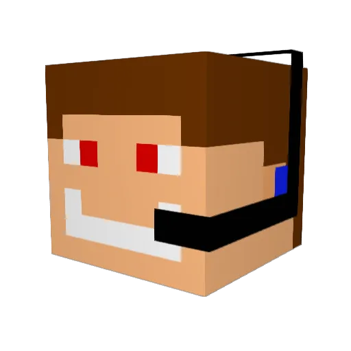 DECK_5 Minecraft avatar head, 3D render