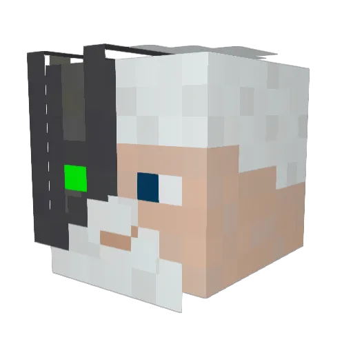DEDMOROZ1 Minecraft avatar head, 3D render