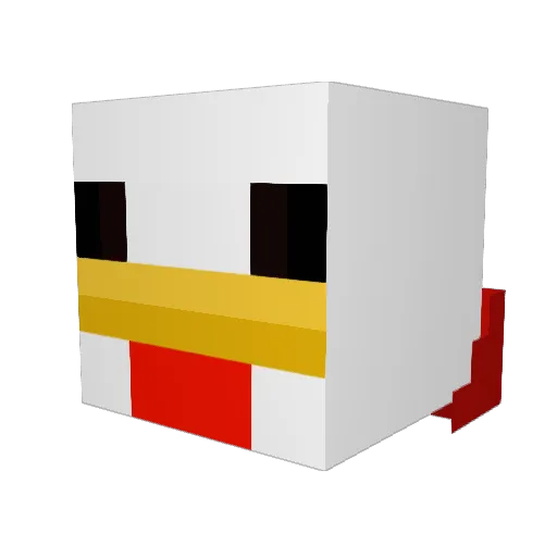 DEEJDMAN Minecraft avatar head, 3D render