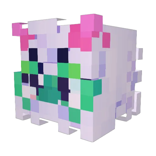 DEELEX9404 Minecraft avatar head, 3D render