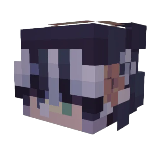 DEEPwu Minecraft avatar head, 3D render