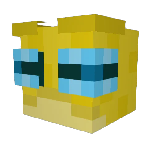 DEEUU5 Minecraft avatar head, 3D render