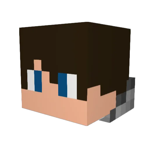 DEEZKNEEZ95 Minecraft avatar head, 3D render