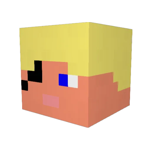 DEFCONZayrow Minecraft avatar head, 3D render