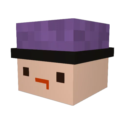 DEH_Cube Minecraft avatar head, 3D render