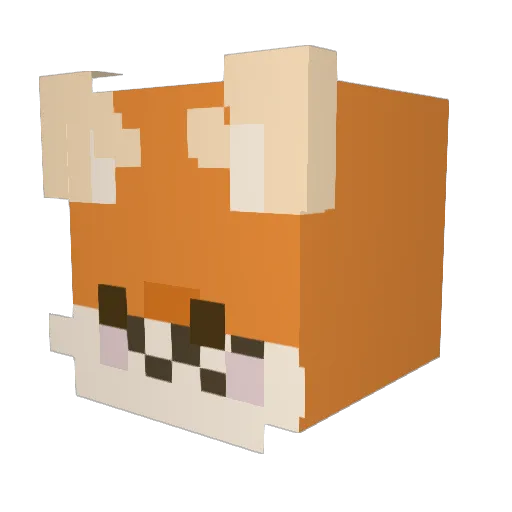 DEIDEI_0609 Minecraft avatar head, 3D render