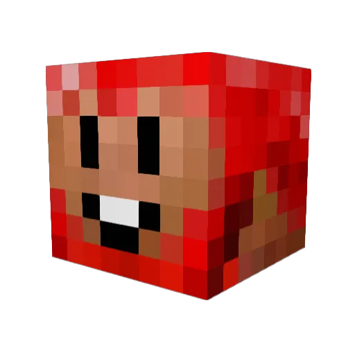 DEIMOS1 Minecraft avatar head, 3D render
