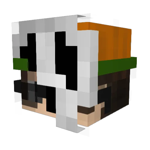 DEIVITHE Minecraft avatar head, 3D render
