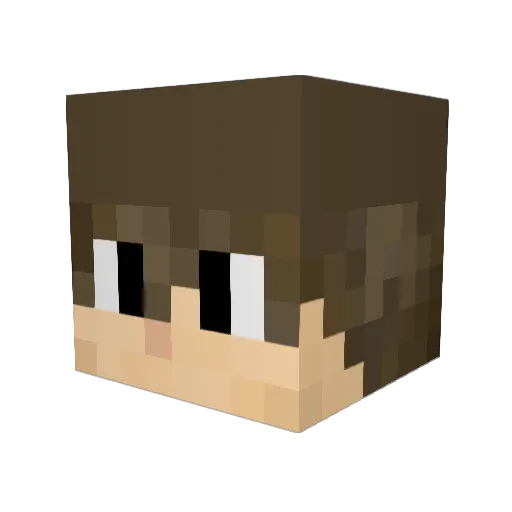 DEJARIUS Minecraft avatar head, 3D render