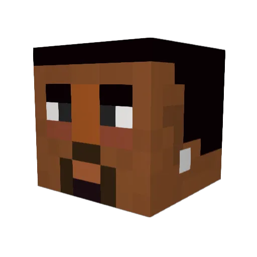 DEJIGHG Minecraft avatar head, 3D render