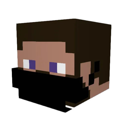 DEJMJOP Minecraft avatar head, 3D render
