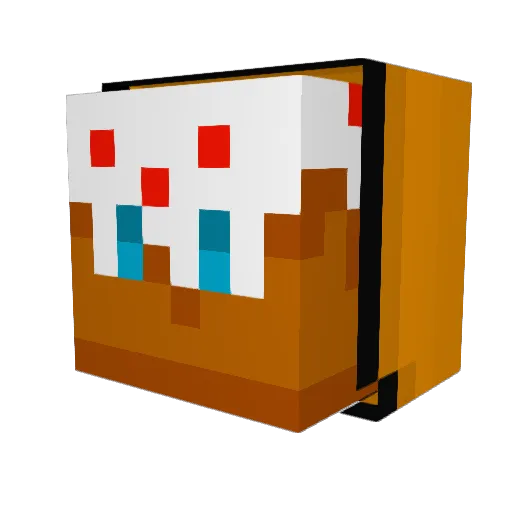 DEK124 Minecraft avatar head, 3D render