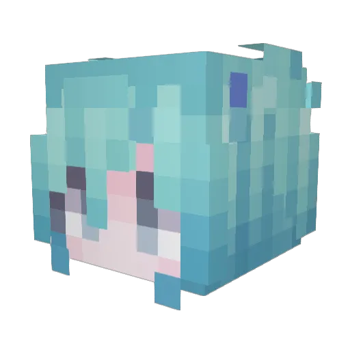 DEKAI001 Minecraft avatar head, 3D render