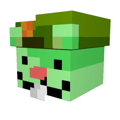 DEKI991 Minecraft avatar head, 3D render