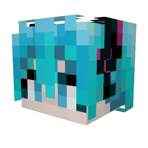 DEKIDESU Minecraft avatar head, 3D render