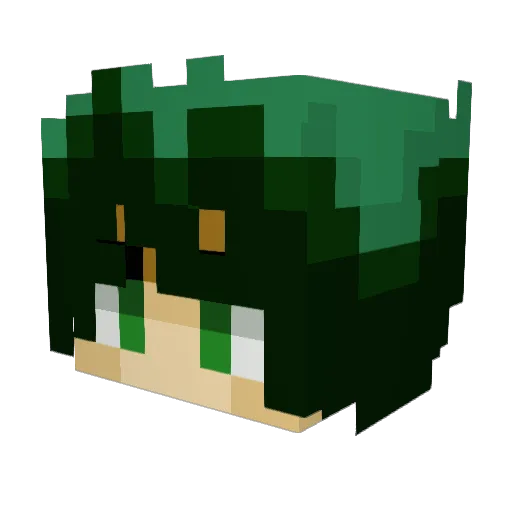 DEKU_FF Minecraft avatar head, 3D render
