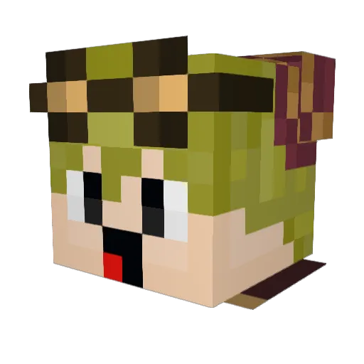 DEKxL Minecraft avatar head, 3D render