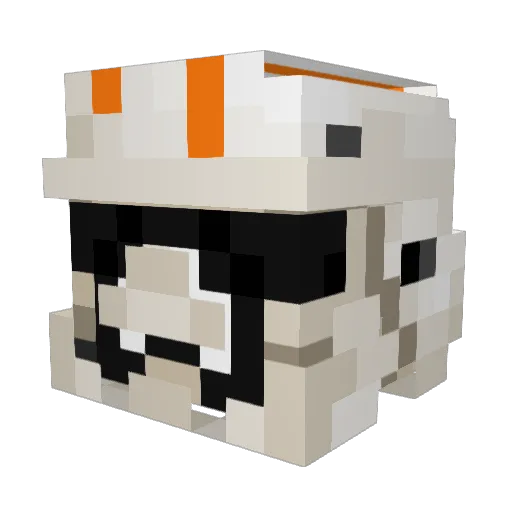 DEL7A_ Minecraft avatar head, 3D render
