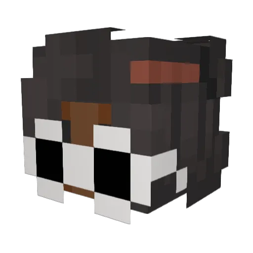 DELLITOR Minecraft avatar head, 3D render