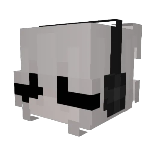 DELTAder Minecraft avatar head, 3D render