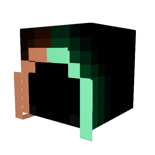 DEMONELZZ Minecraft avatar head, 3D render