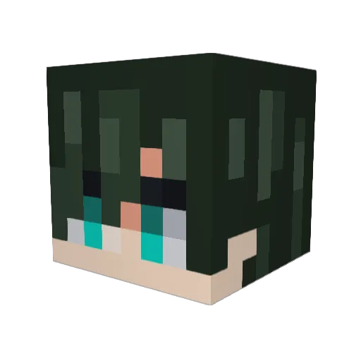 DEMONM0DEE Minecraft avatar head, 3D render