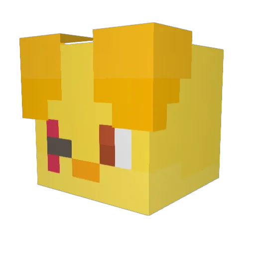 DEMO_BLR Minecraft avatar head, 3D render