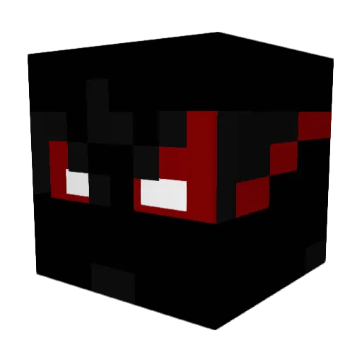 DENFW Minecraft avatar head, 3D render