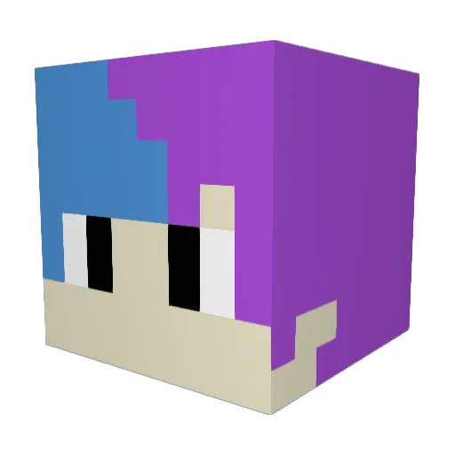 DENGKUTV Minecraft avatar head, 3D render