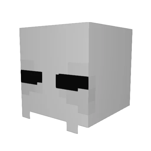 DENMANbg07 Minecraft avatar head, 3D render