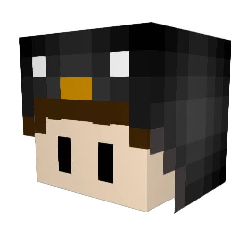 DENY001001 Minecraft avatar head, 3D render