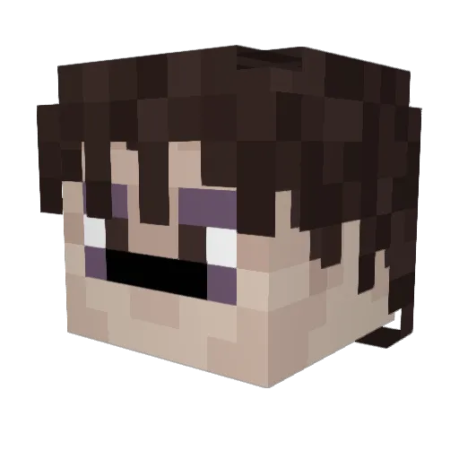 DEO_ROME Minecraft avatar head, 3D render
