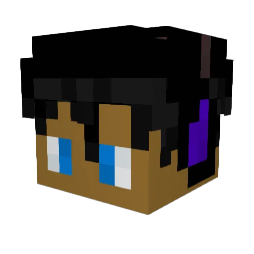 DERANCH Minecraft avatar head, 3D render