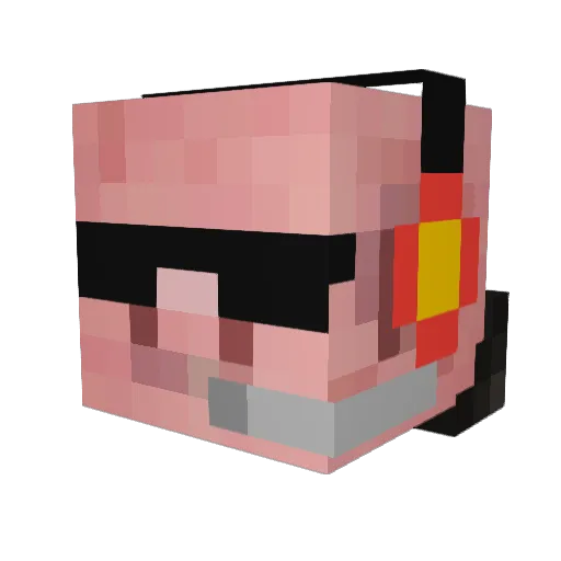 DERECHTE_BENHD Minecraft avatar head, 3D render
