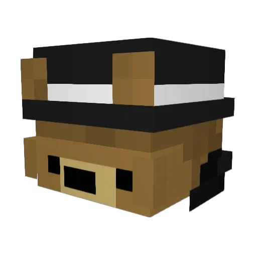 DERFniinii Minecraft avatar head, 3D render