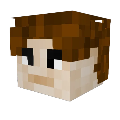 DERINYT Minecraft avatar head, 3D render