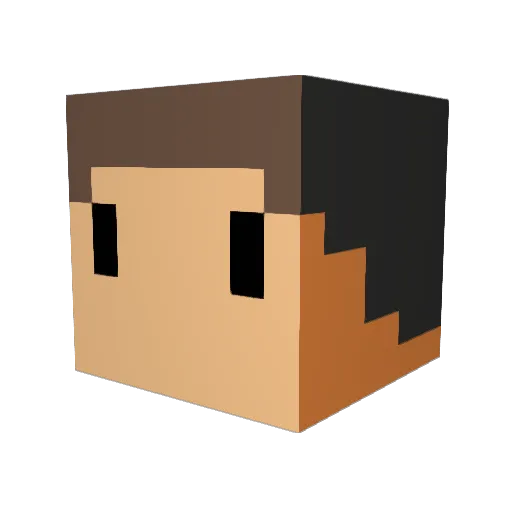 DERPEJAKE3 Minecraft avatar head, 3D render