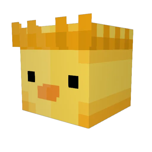 DERPEZ146 Minecraft avatar head, 3D render