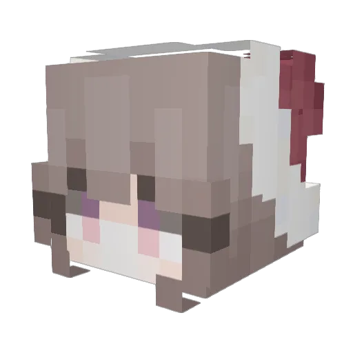 DERRYNB Minecraft avatar head, 3D render