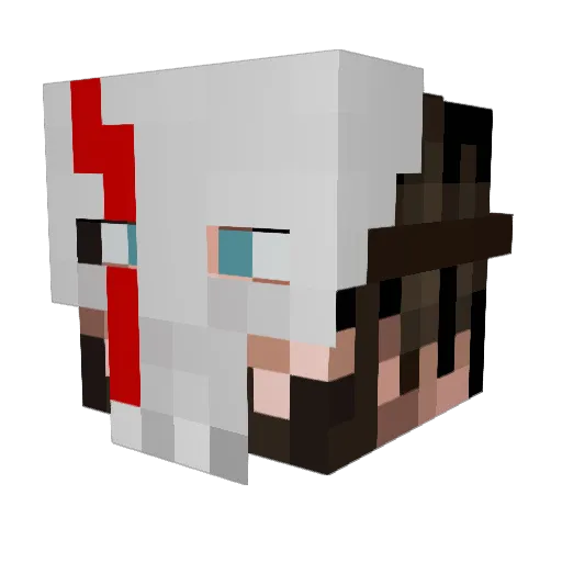 DERTHIX Minecraft avatar head, 3D render