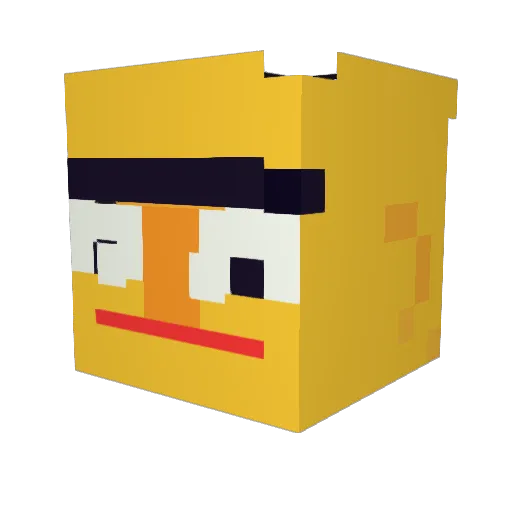 DER_MOOOS Minecraft avatar head, 3D render