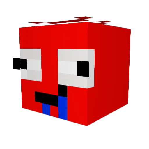 DERvaper Minecraft avatar head, 3D render