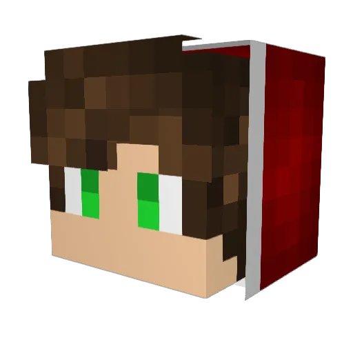 DESCENT37 Minecraft avatar head, 3D render