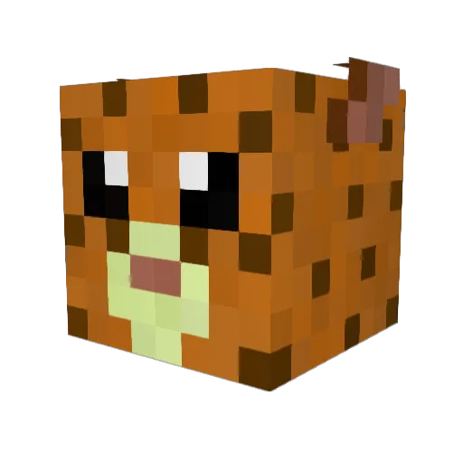 DESIc Minecraft avatar head, 3D render