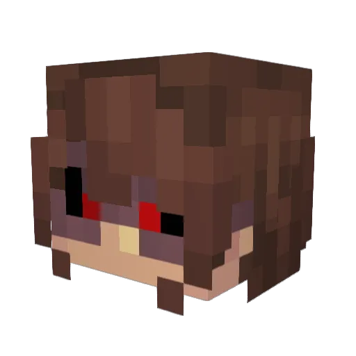 DESTROYGIRL Minecraft avatar head, 3D render