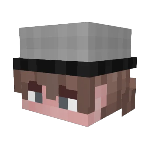 DESTRUCTIONPLAYZ Minecraft avatar head, 3D render