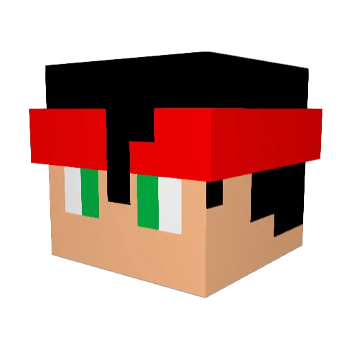 DES_The_Cursed Minecraft avatar head, 3D render