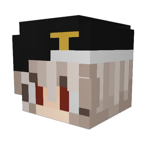 DES_YT Minecraft avatar head, 3D render