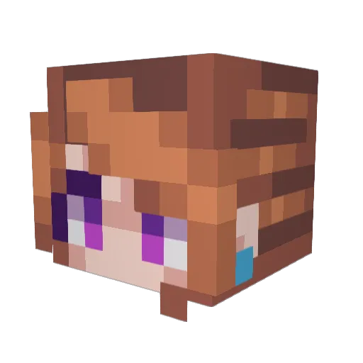 DETA1L Minecraft avatar head, 3D render