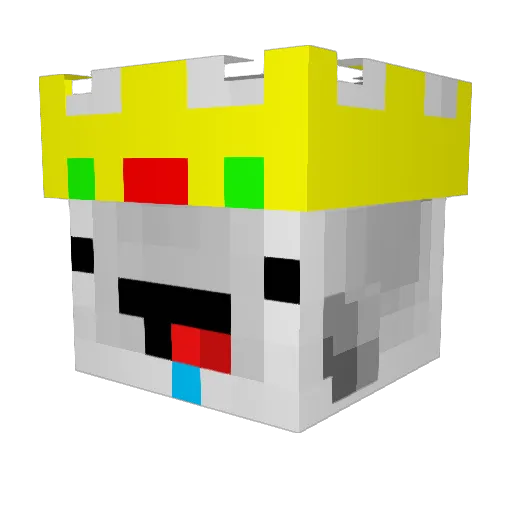 DETOo Minecraft avatar head, 3D render